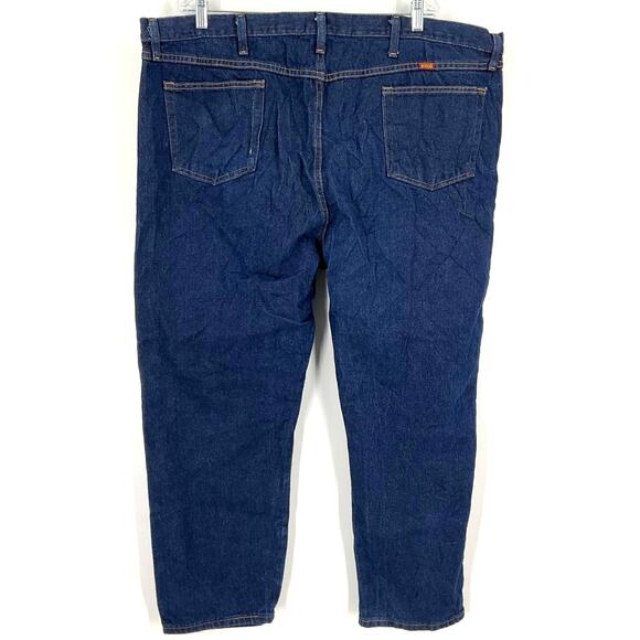 Rustler Men’s Straight Leg Dark Wash Blue Jeans Size 48x30 - Picture 2 of 9